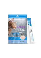 Catty Bistro Ton Balıklı ve Karidesli Yetişkin Kedi Krema Ödülü 5 x 14 Gr