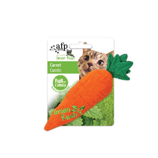 Afp Green Rush Kedi Otlu Havuç Peluş Kedi Oyuncağı Turuncu/Yeşil