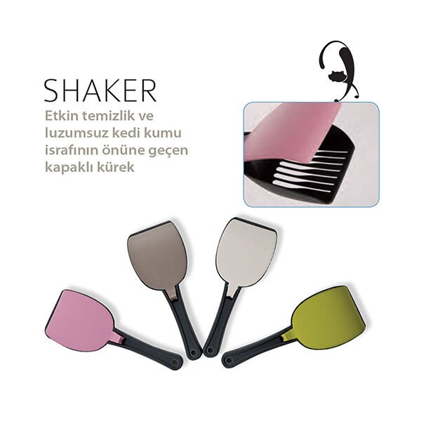 Mp Bergamo Shaker Kapaklı Kedi Kum Küreği 27 Cm