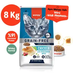 Wanpy Tavuklu Tahılsız Yavru Kedi Maması 8 Kg