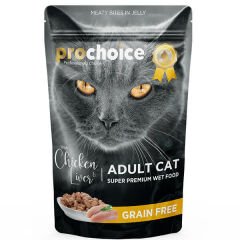 Prochoice Tahılsız Tavuk ve Ciğerli Yetişkin Kedi Konservesi 85 Gr