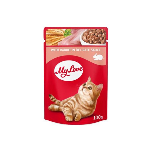 My Love Soslu Tavşan Etli Pouch Konserve Kedi Maması 100 Gr