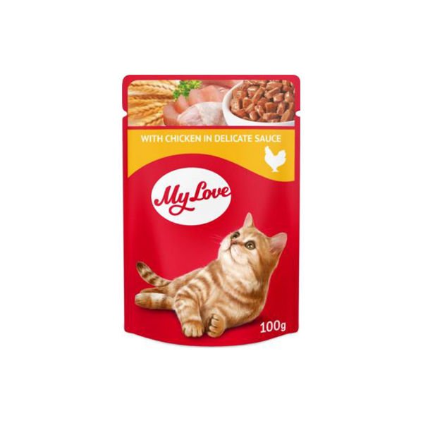 My Love Soslu Tavuklu Pouch Konserve Kedi Maması 100 Gr