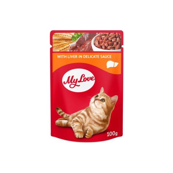 My Love Soslu Ciğerli Pouch Konserve Kedi Maması 100 Gr