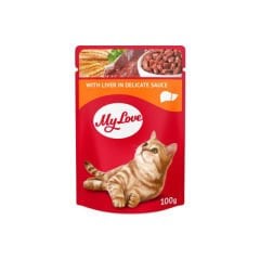 My Love Soslu Ciğerli Pouch Konserve Kedi Maması 100 Gr