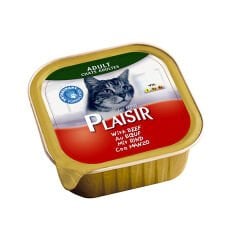Plaisir Sığır Etli Pate Konserve Kedi Maması 100 Gr