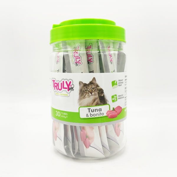 Truly Palamut ve Ton Balıklı Sıvı Kedi Ödül Maması 14 Gr 30 Adet
