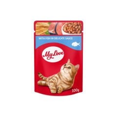 My Love Soslu Balık Etli Pouch Konserve Kedi Maması 100 Gr