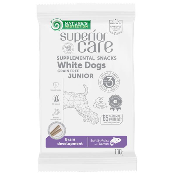 Nature's Protection Brain Development Somonlu Beyaz Tüylü Köpek Ödül Maması 110 Gr