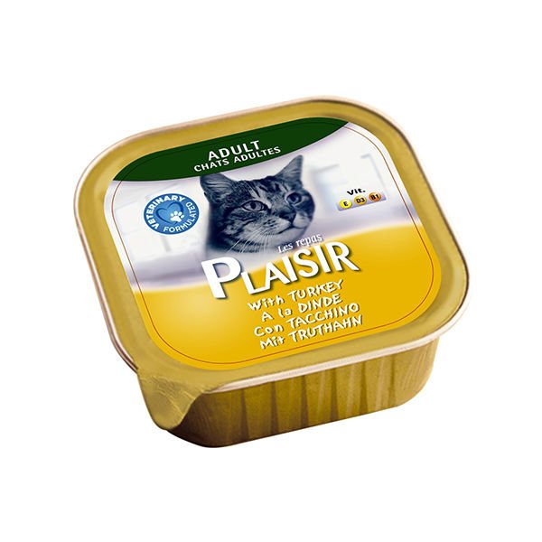 Plaisir Hindili Pate Yetişkin Konserve Kedi Maması 100 Gr