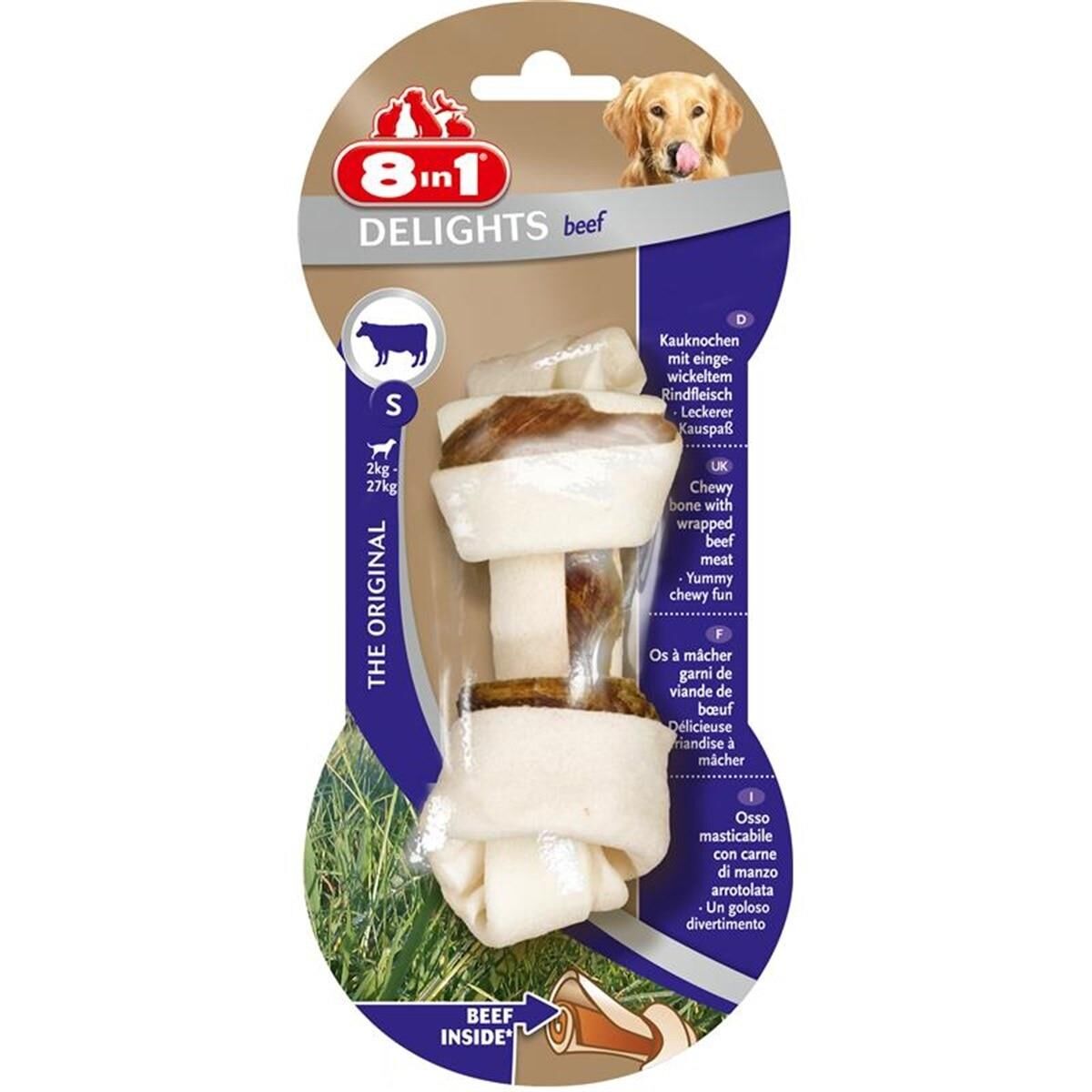 8in1 Delights Bones Biftekli Ödül Kemiği S 35 gr