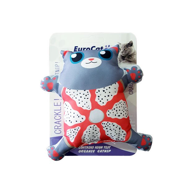 Eurocat Gri Yastık Şeklinde Catnipli Kedi Oyuncağı 13 Cm